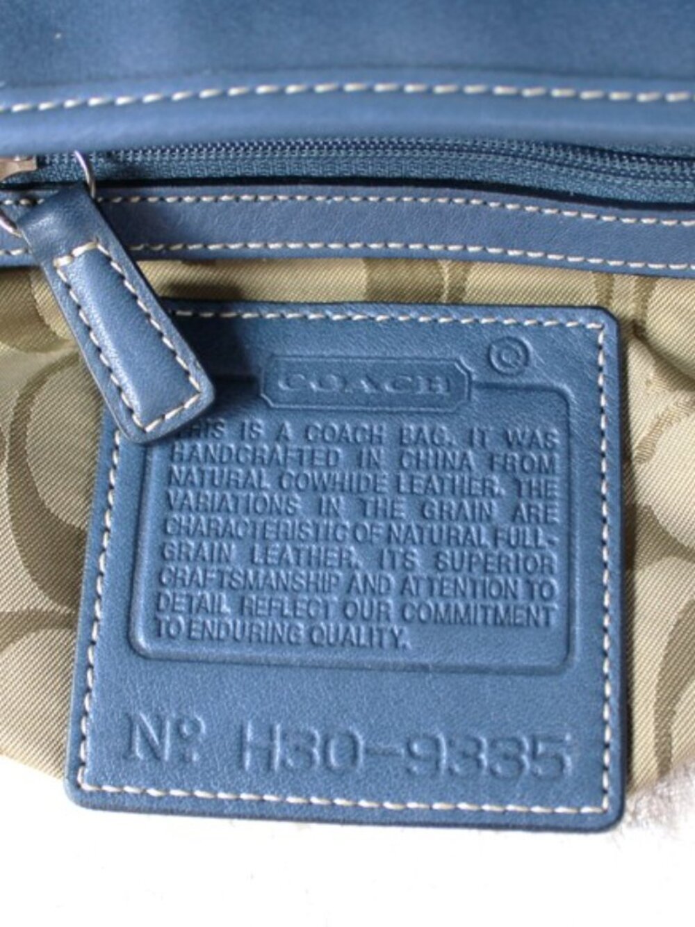 Coach Blue Leather Crossbody Bag Flap Messenger Adjustable Strap Classic - Picture 8 of 8